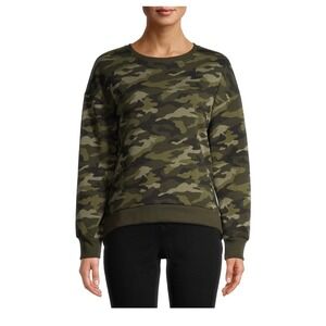 NWT No Boundaries Juniors' Large Camo Print Pullover Sweatshirt Scoop Neck, Cozy